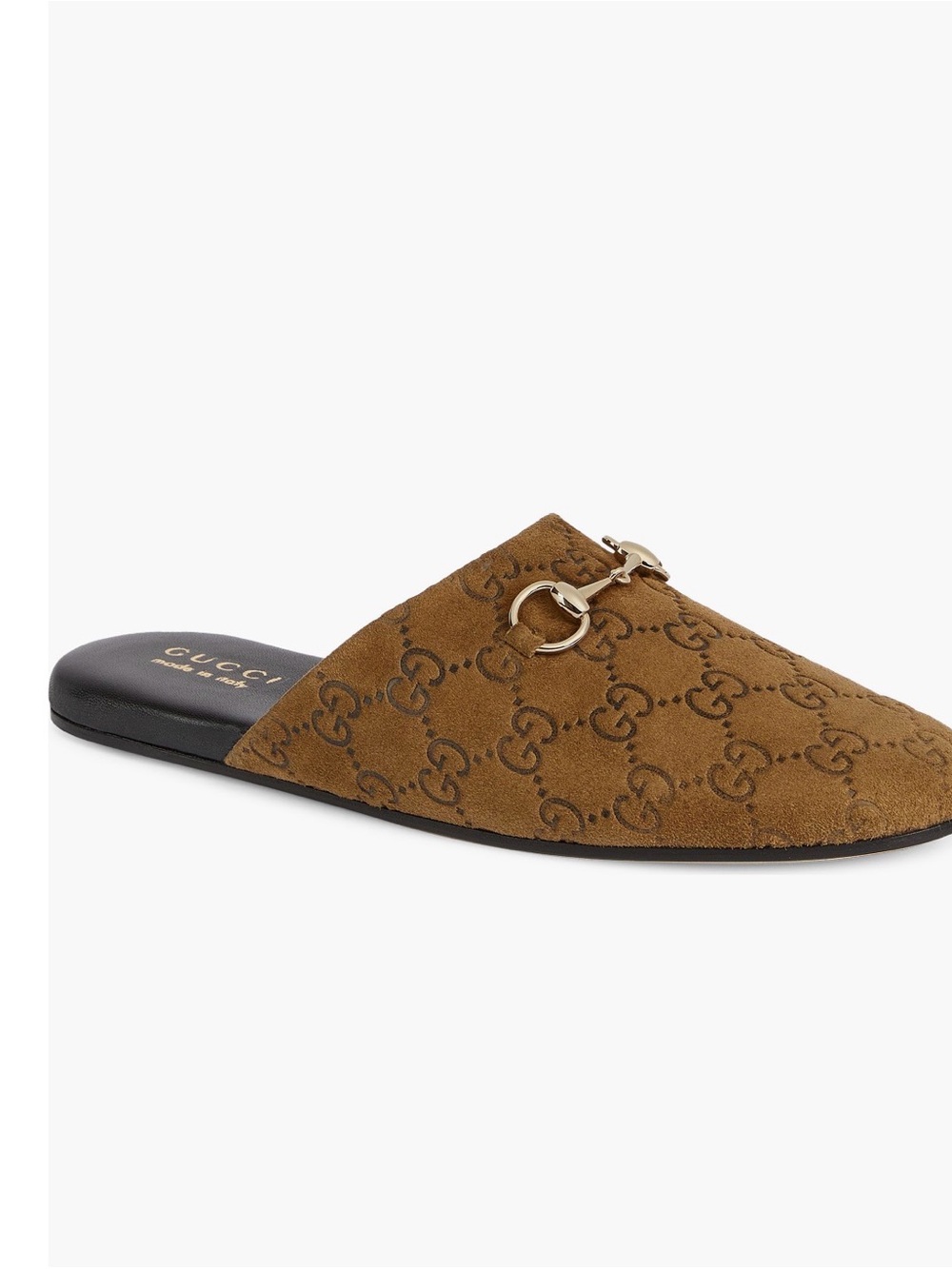 Gucci Annette Horsebit Suede GG Mules Size 40/10 - Picture 2 of 6